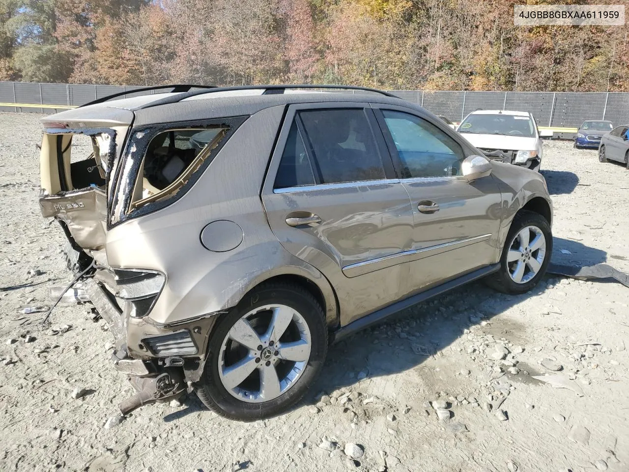 2010 Mercedes-Benz Ml 350 4Matic VIN: 4JGBB8GBXAA611959 Lot: 78399914