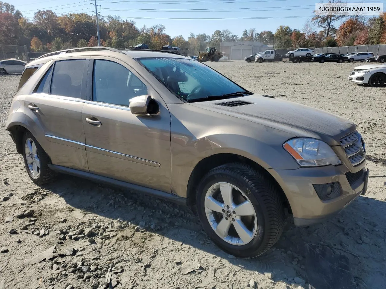 2010 Mercedes-Benz Ml 350 4Matic VIN: 4JGBB8GBXAA611959 Lot: 78399914