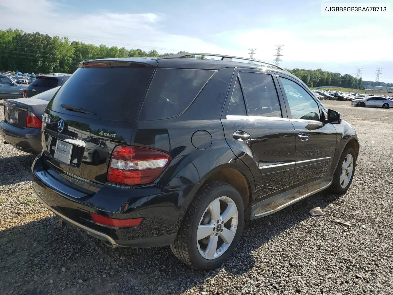 2011 Mercedes-Benz Ml 350 4Matic VIN: 4JGBB8GB3BA678713 Lot: 52899284