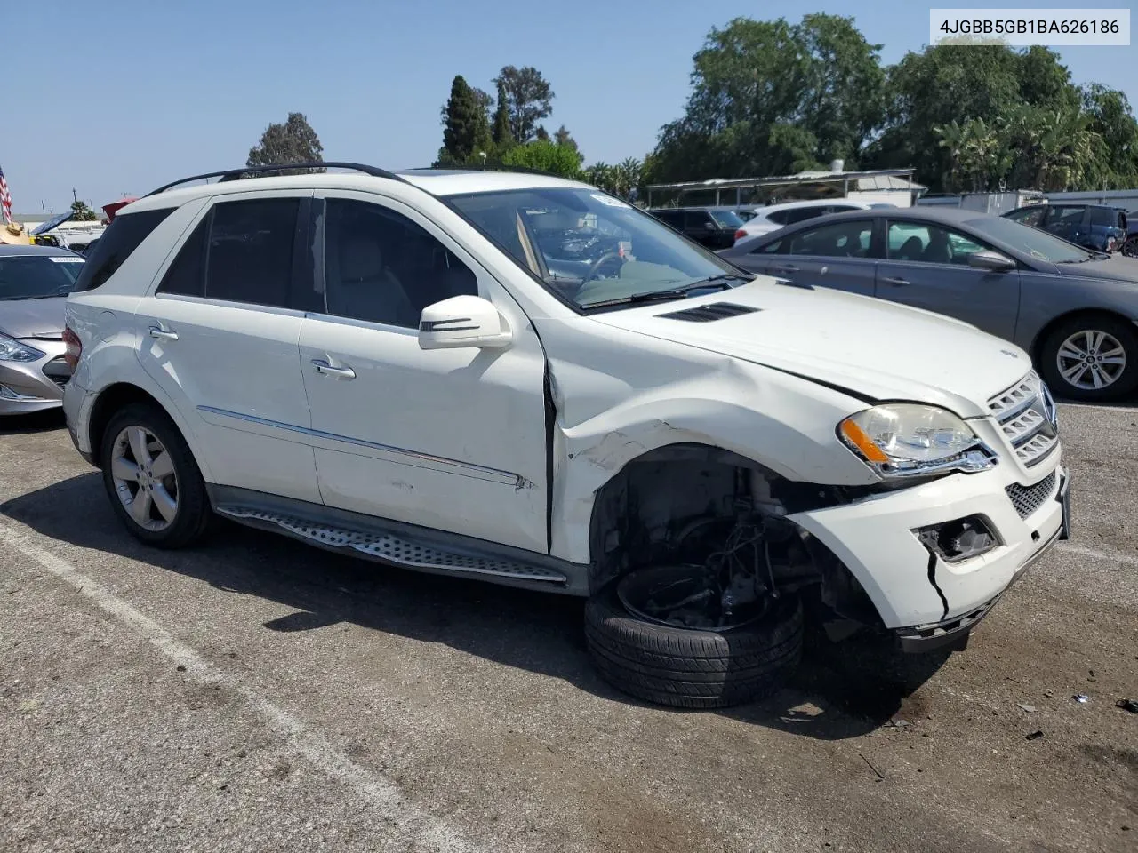 2011 Mercedes-Benz Ml 350 VIN: 4JGBB5GB1BA626186 Lot: 53468204