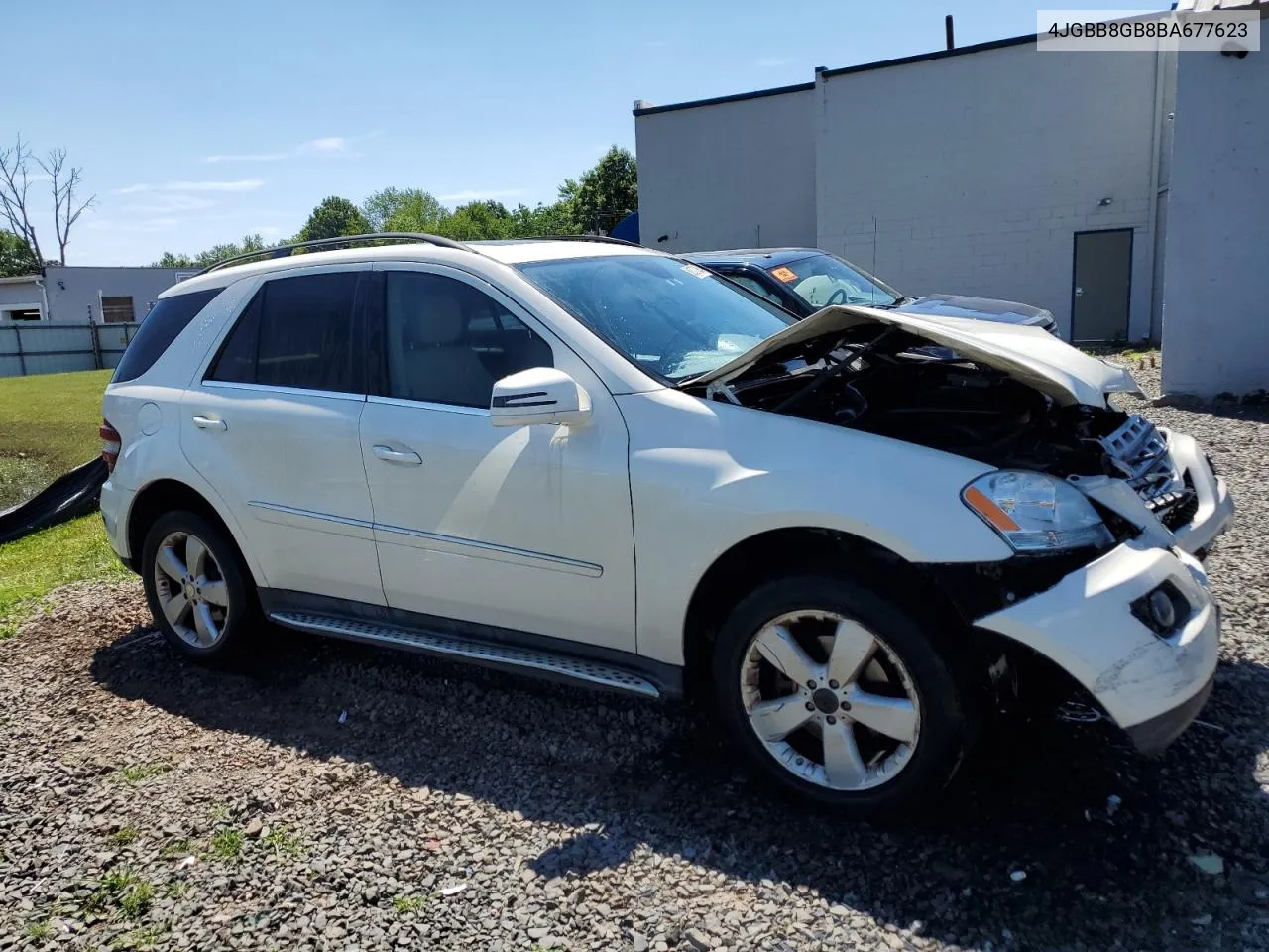 2011 Mercedes-Benz Ml 350 4Matic VIN: 4JGBB8GB8BA677623 Lot: 61077364