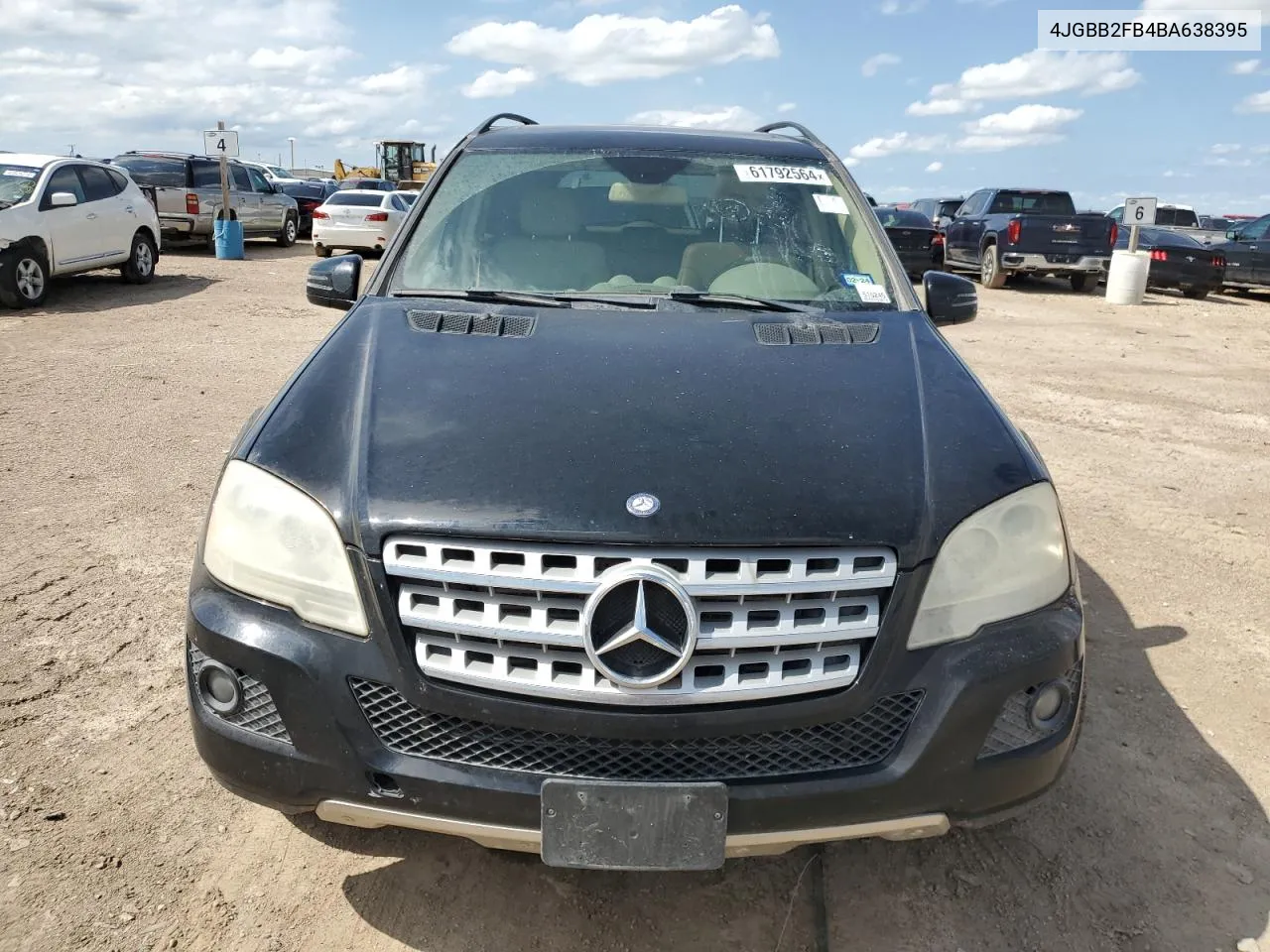 2011 Mercedes-Benz Ml 350 Bluetec VIN: 4JGBB2FB4BA638395 Lot: 61792564