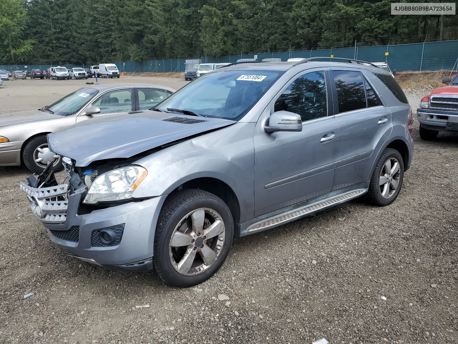 2011 Mercedes-Benz Ml 350 4Matic VIN: 4JGBB8GB9BA723654 Lot: 67551084