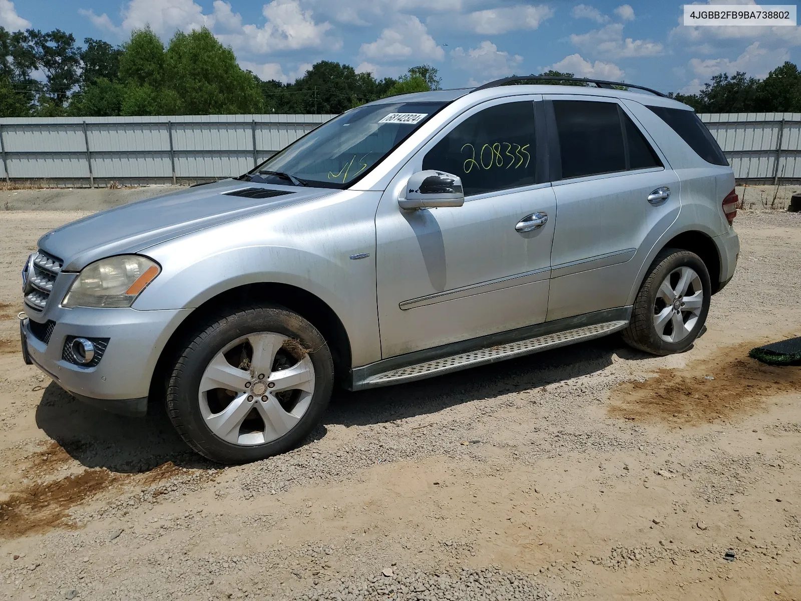 2011 Mercedes-Benz Ml 350 Bluetec VIN: 4JGBB2FB9BA738802 Lot: 68142324