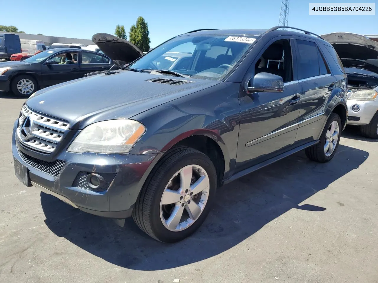 2011 Mercedes-Benz Ml 350 VIN: 4JGBB5GB5BA704226 Lot: 68375344