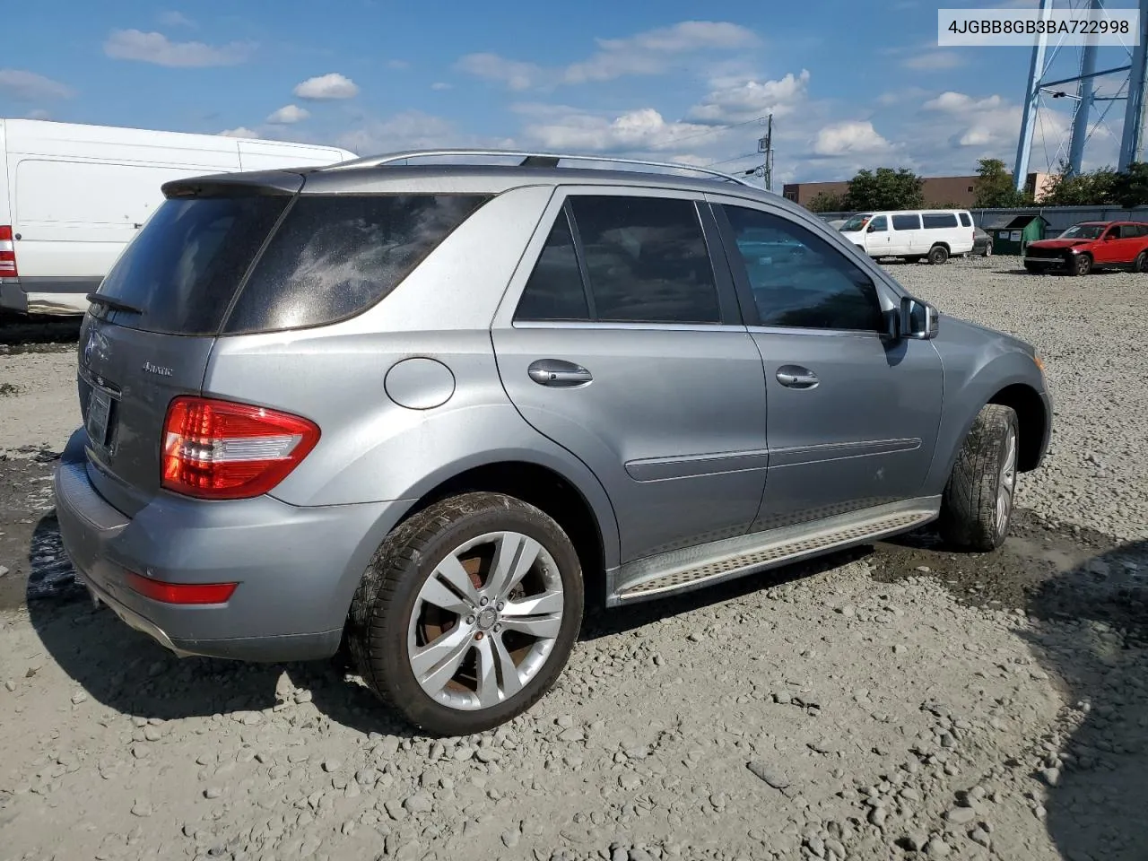 2011 Mercedes-Benz Ml 350 4Matic VIN: 4JGBB8GB3BA722998 Lot: 72523544