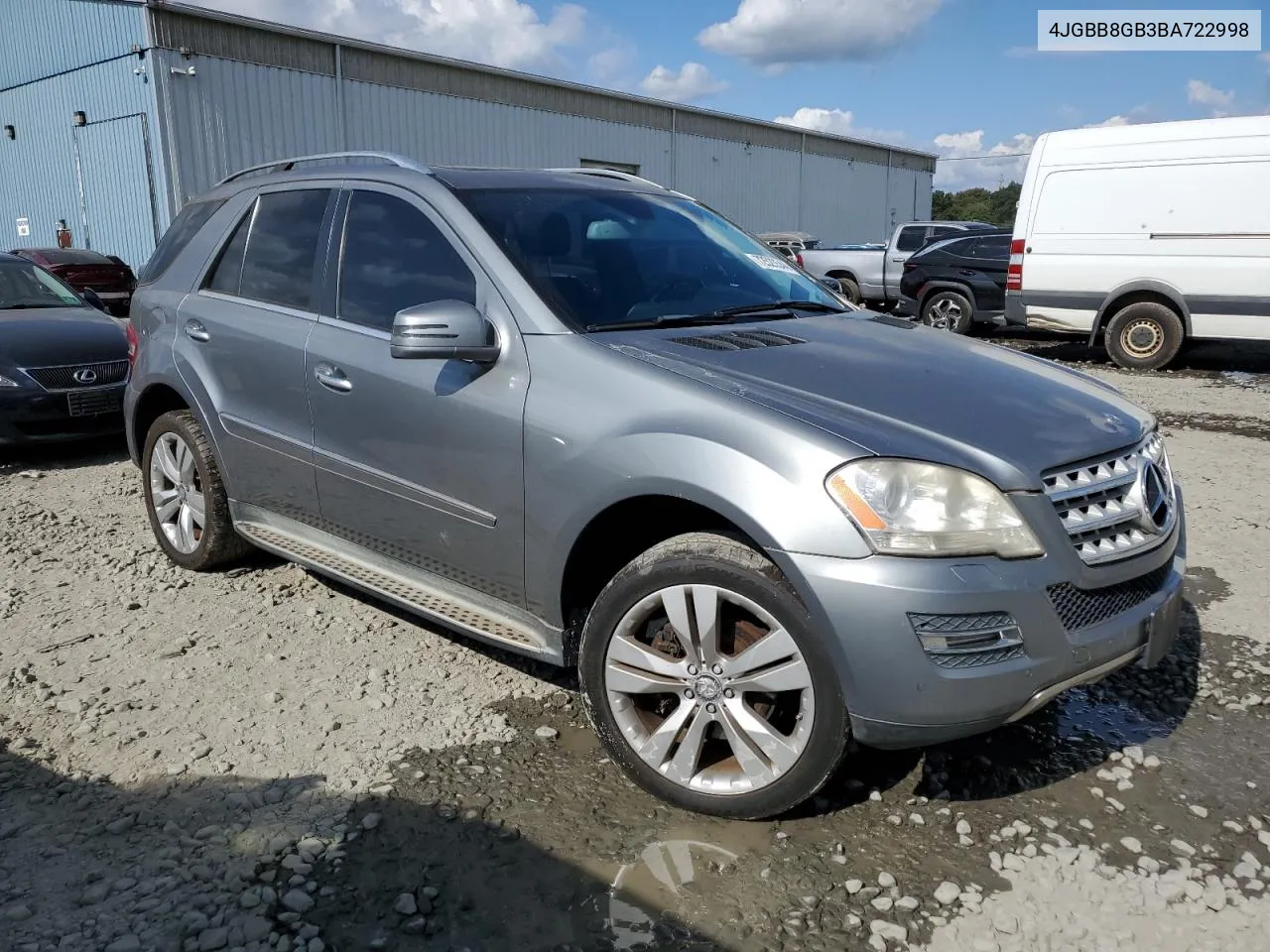 2011 Mercedes-Benz Ml 350 4Matic VIN: 4JGBB8GB3BA722998 Lot: 72523544