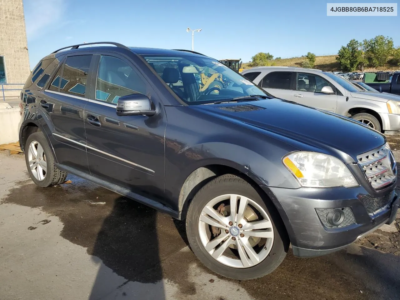 2011 Mercedes-Benz Ml 350 4Matic VIN: 4JGBB8GB6BA718525 Lot: 72763014