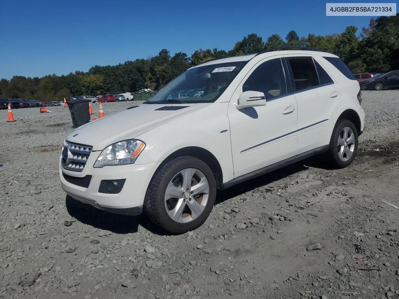 2011 Mercedes-Benz Ml 350 Bluetec VIN: 4JGBB2FB5BA721334 Lot: 73773184