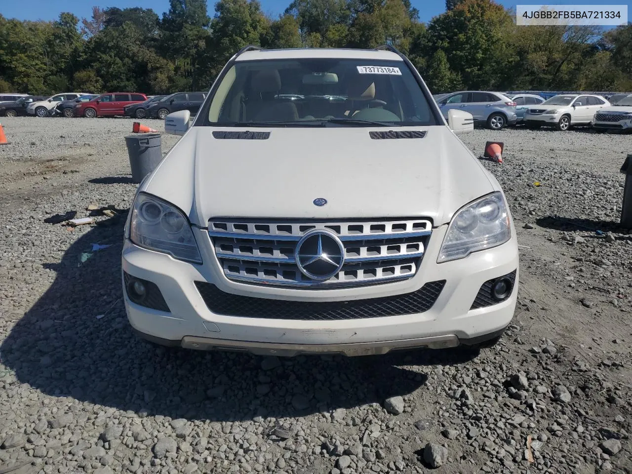 2011 Mercedes-Benz Ml 350 Bluetec VIN: 4JGBB2FB5BA721334 Lot: 73773184