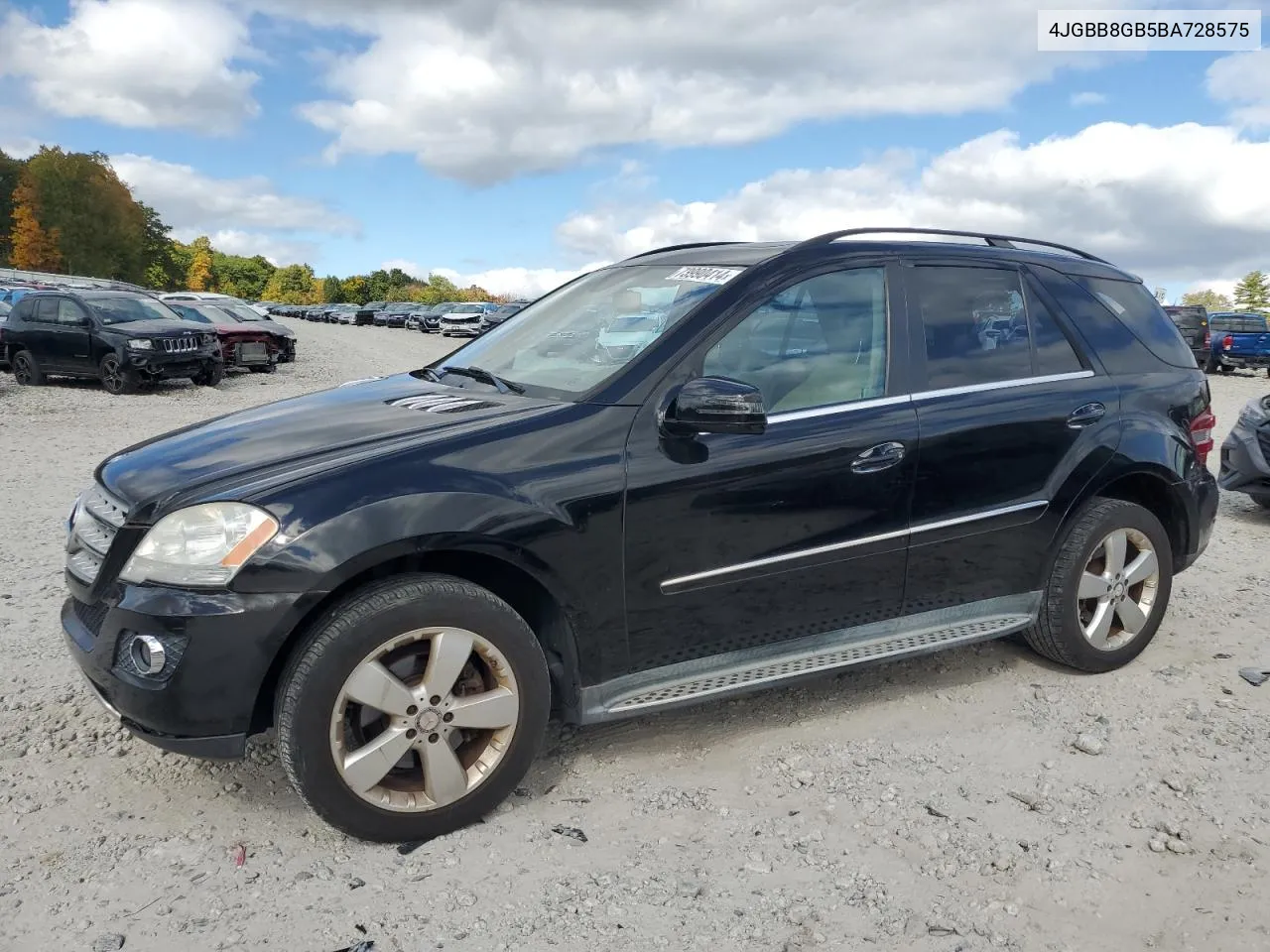 2011 Mercedes-Benz Ml 350 4Matic VIN: 4JGBB8GB5BA728575 Lot: 73990414