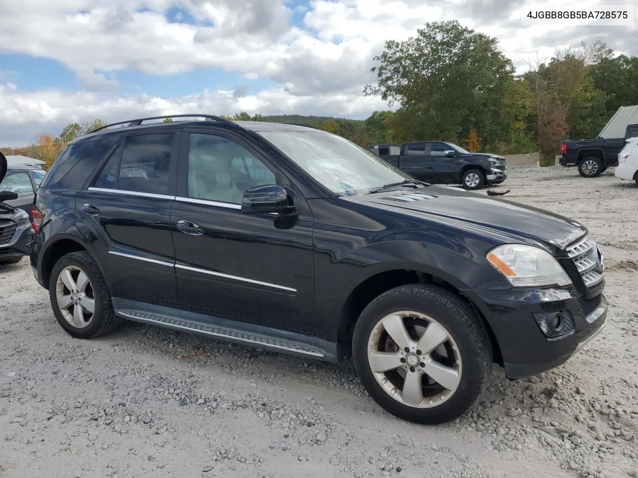 2011 Mercedes-Benz Ml 350 4Matic VIN: 4JGBB8GB5BA728575 Lot: 73990414