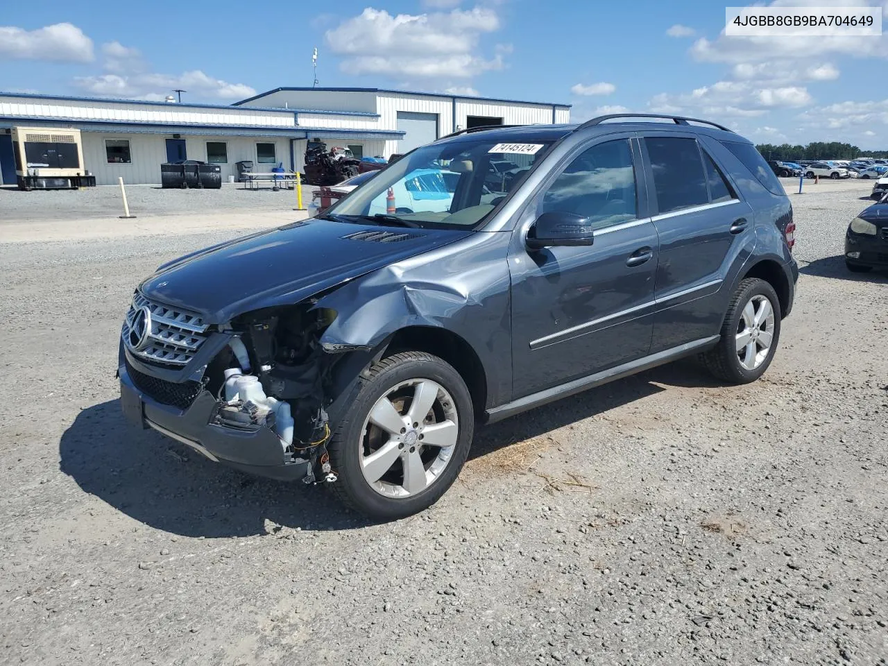 2011 Mercedes-Benz Ml 350 4Matic VIN: 4JGBB8GB9BA704649 Lot: 74145124