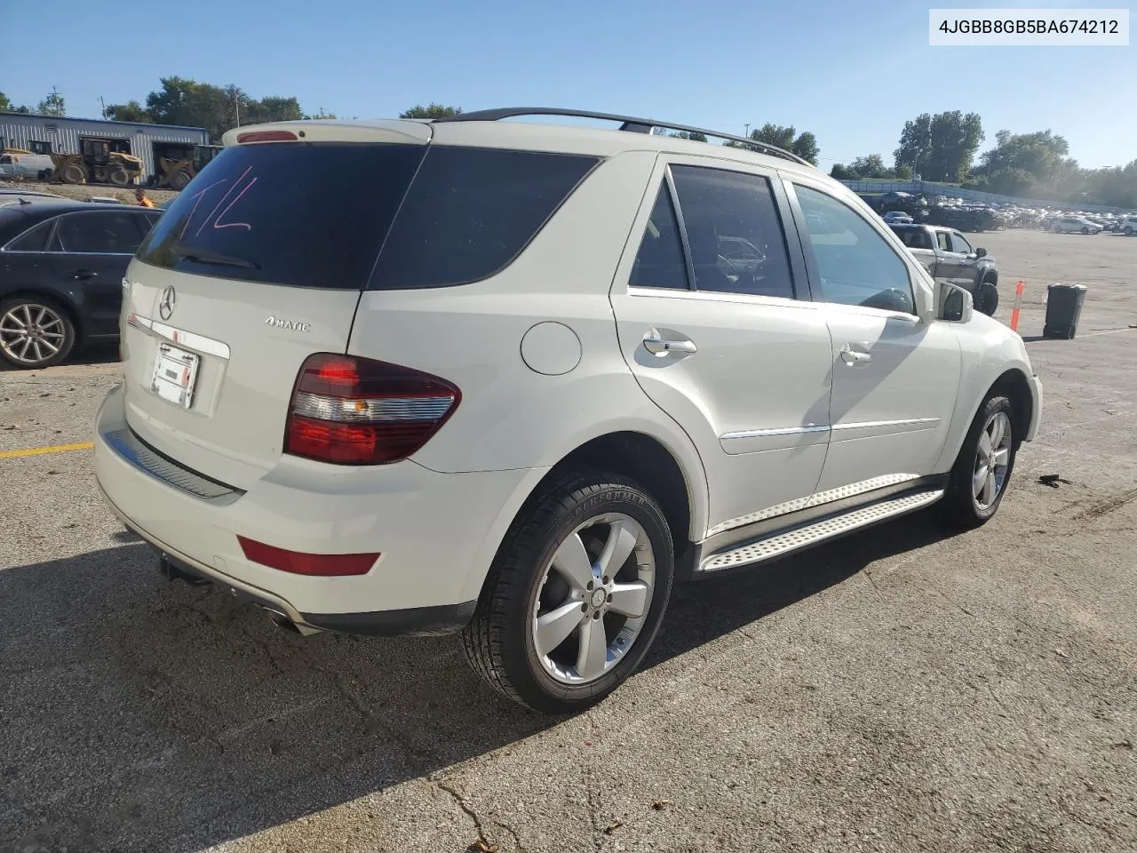 2011 Mercedes-Benz Ml 350 4Matic VIN: 4JGBB8GB5BA674212 Lot: 74313634