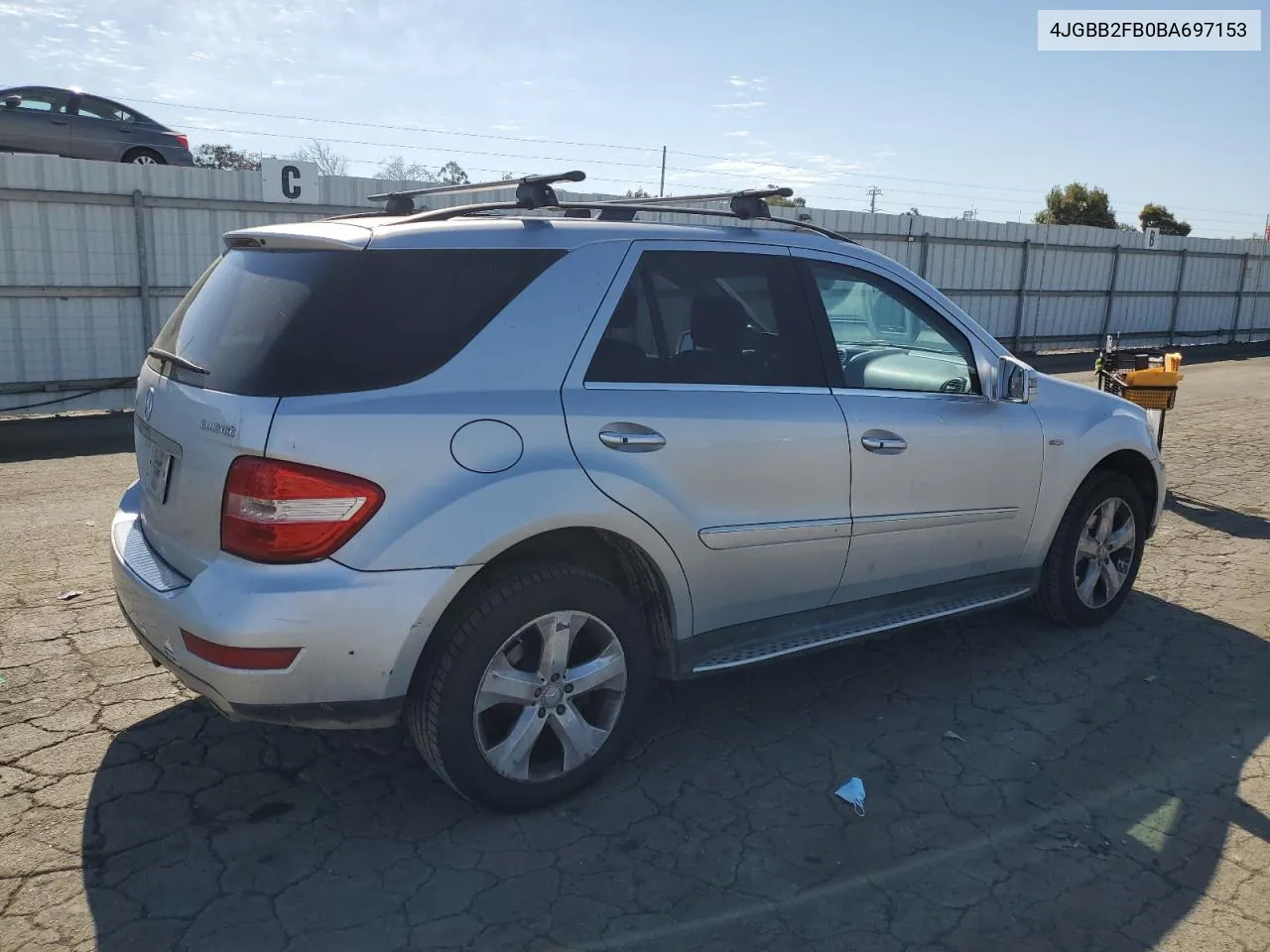 2011 Mercedes-Benz Ml 350 Bluetec VIN: 4JGBB2FB0BA697153 Lot: 74989204