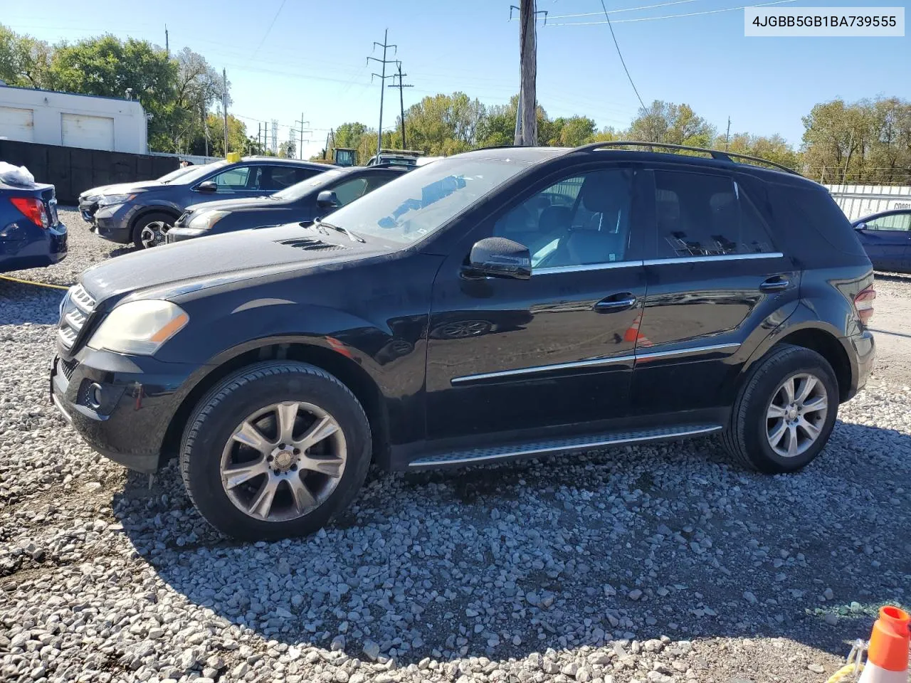 2011 Mercedes-Benz Ml 350 VIN: 4JGBB5GB1BA739555 Lot: 75231014