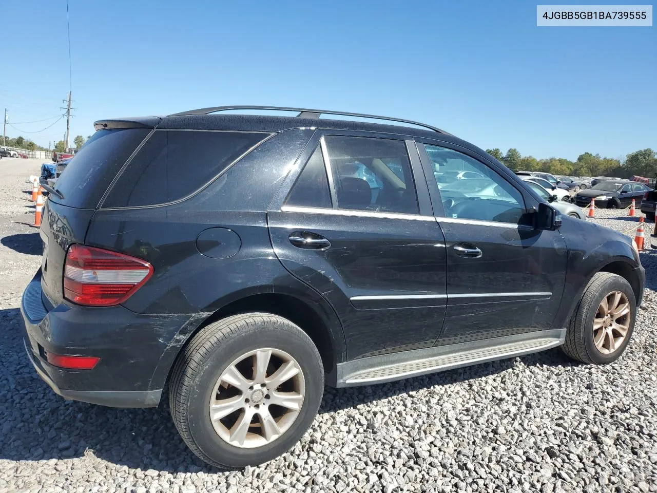 2011 Mercedes-Benz Ml 350 VIN: 4JGBB5GB1BA739555 Lot: 75231014