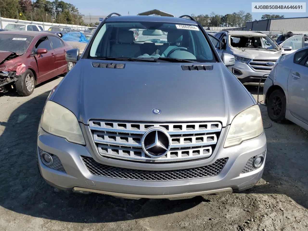 2011 Mercedes-Benz Ml 350 VIN: 4JGBB5GB4BA646691 Lot: 75862044