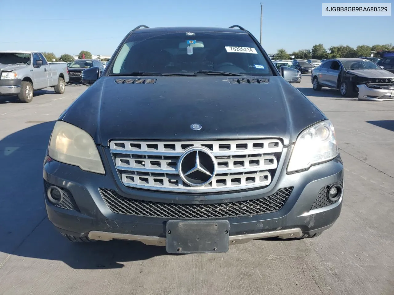 2011 Mercedes-Benz Ml 350 4Matic VIN: 4JGBB8GB9BA680529 Lot: 76206814