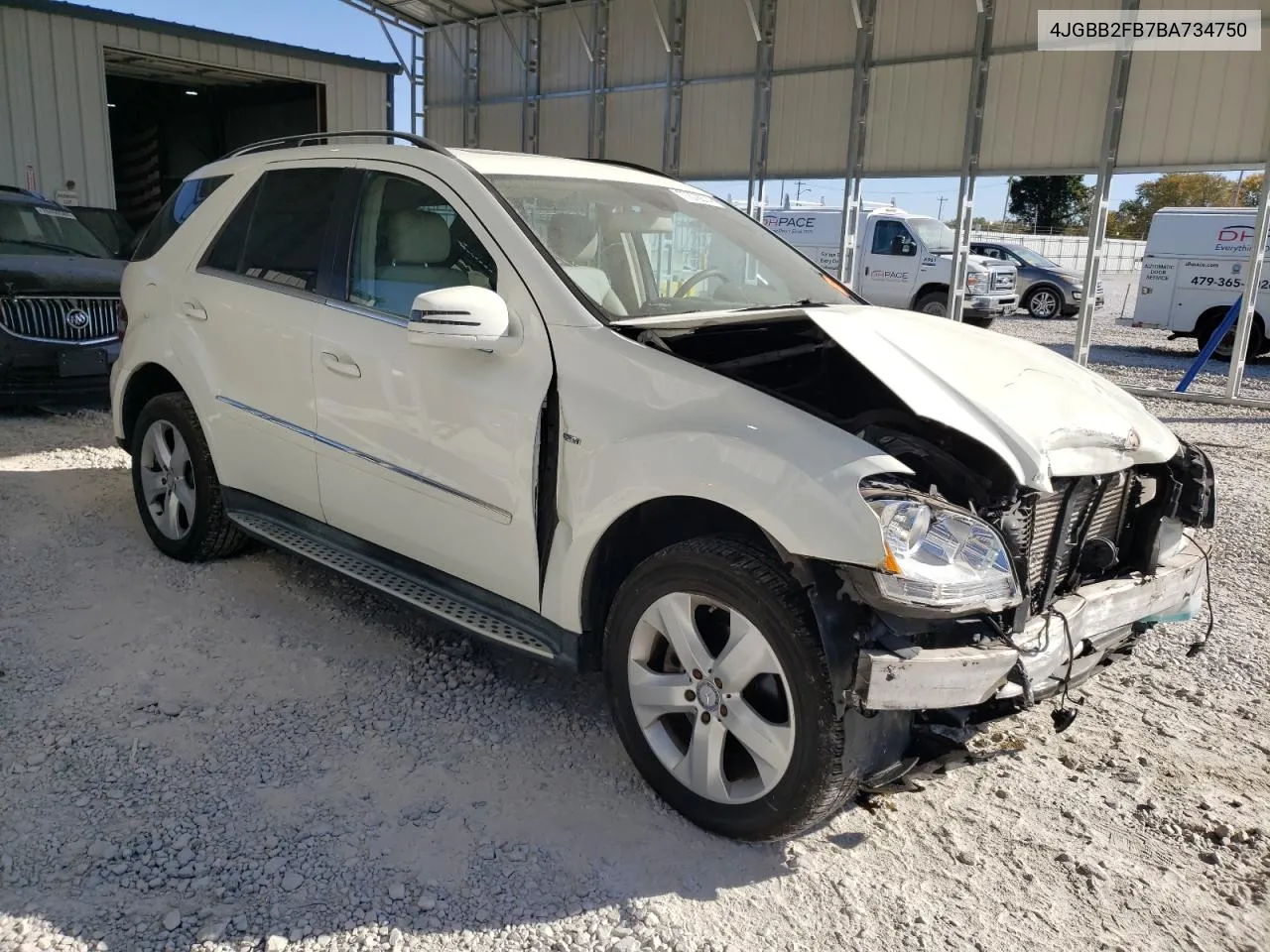 2011 Mercedes-Benz Ml 350 Bluetec VIN: 4JGBB2FB7BA734750 Lot: 77372274