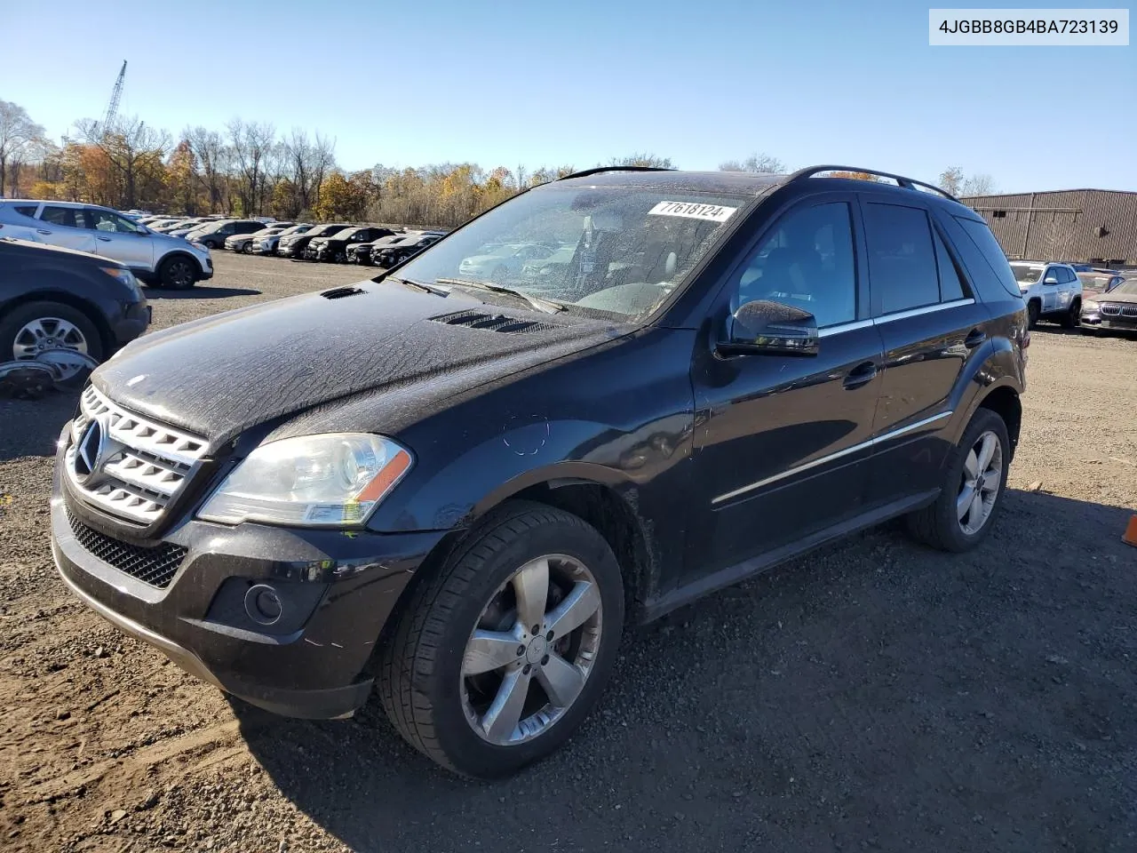 2011 Mercedes-Benz Ml 350 4Matic VIN: 4JGBB8GB4BA723139 Lot: 77618124