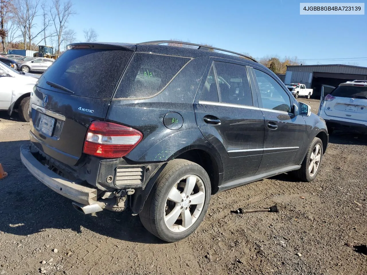 2011 Mercedes-Benz Ml 350 4Matic VIN: 4JGBB8GB4BA723139 Lot: 77618124