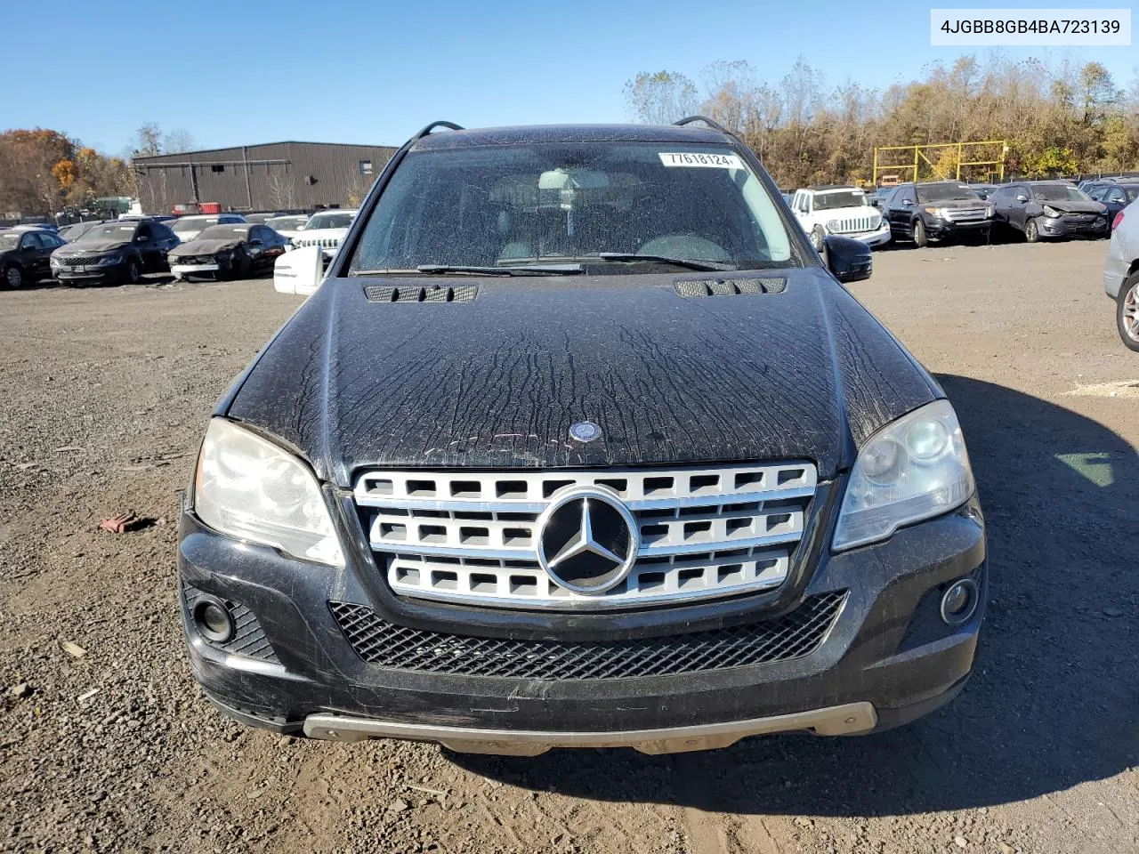 2011 Mercedes-Benz Ml 350 4Matic VIN: 4JGBB8GB4BA723139 Lot: 77618124