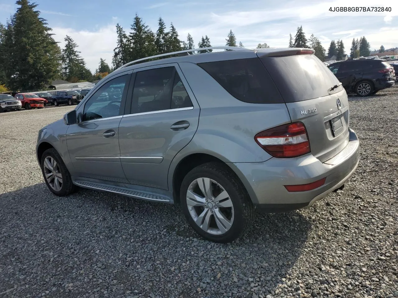 2011 Mercedes-Benz Ml 350 4Matic VIN: 4JGBB8GB7BA732840 Lot: 79957294