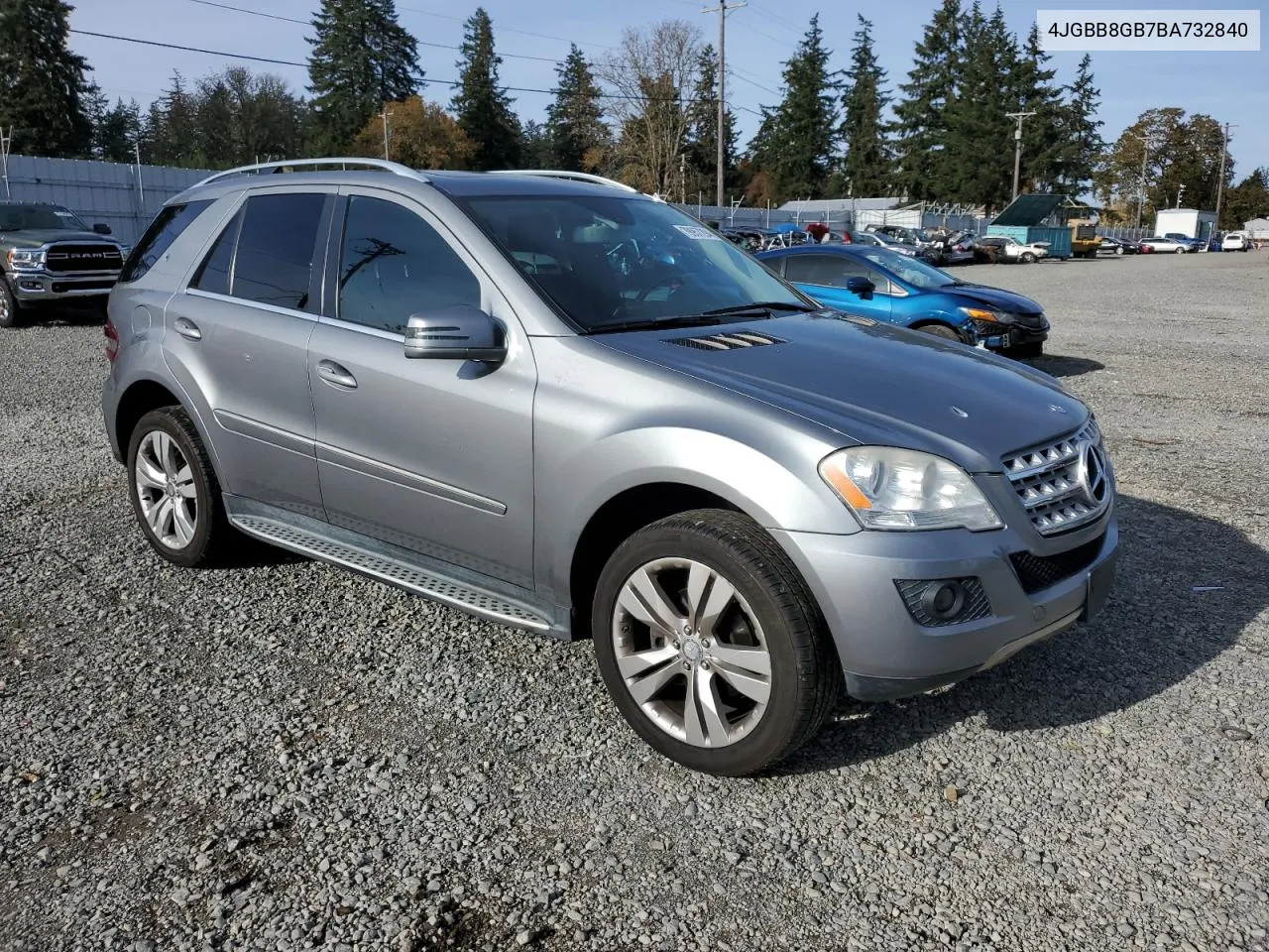 2011 Mercedes-Benz Ml 350 4Matic VIN: 4JGBB8GB7BA732840 Lot: 79957294