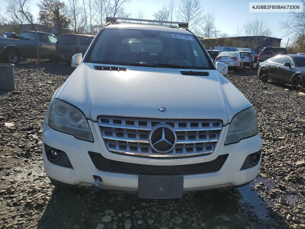 2011 Mercedes-Benz Ml 350 Bluetec VIN: 4JGBB2FB0BA673306 Lot: 80121794