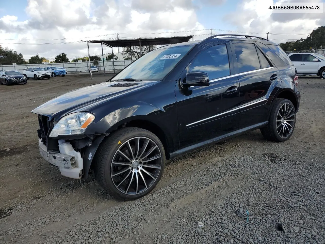 2011 Mercedes-Benz Ml 350 VIN: 4JGBB5GB0BA665478 Lot: 81005354