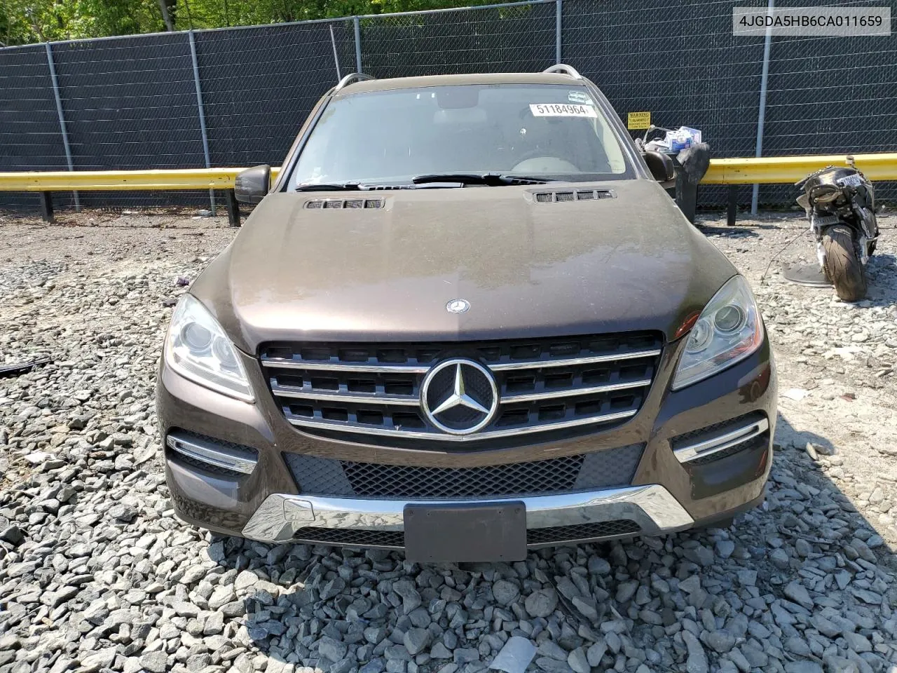 2012 Mercedes-Benz Ml 350 4Matic VIN: 4JGDA5HB6CA011659 Lot: 51184964