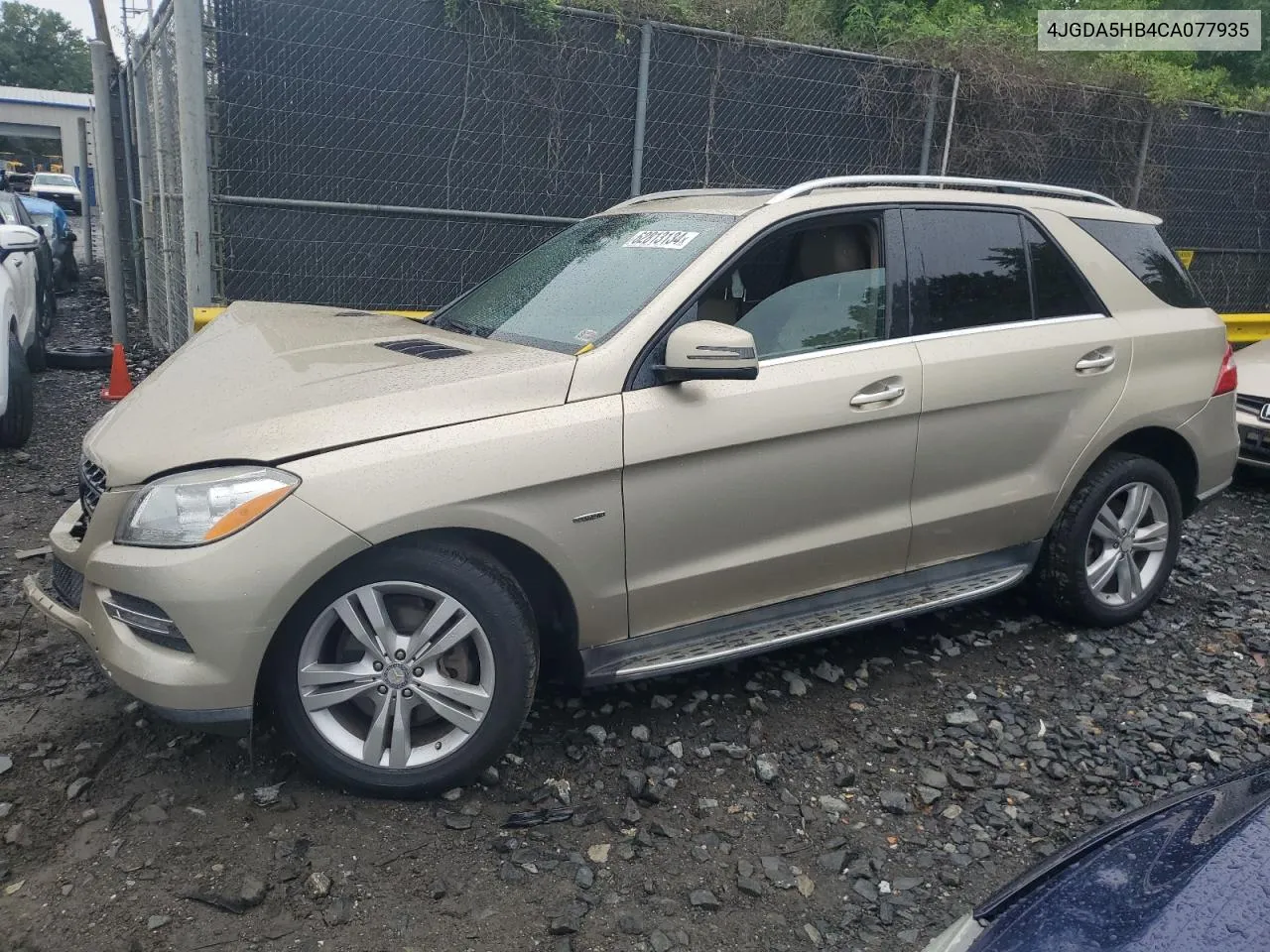 2012 Mercedes-Benz Ml 350 4Matic VIN: 4JGDA5HB4CA077935 Lot: 62813134