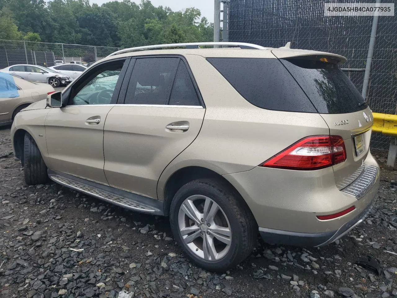 2012 Mercedes-Benz Ml 350 4Matic VIN: 4JGDA5HB4CA077935 Lot: 62813134