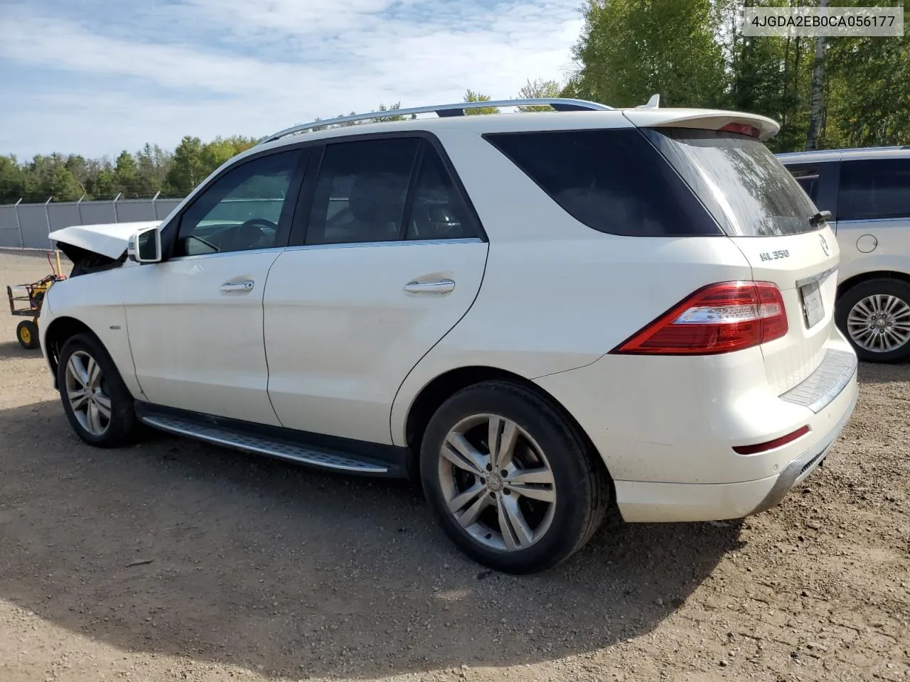 2012 Mercedes-Benz Ml 350 Bluetec VIN: 4JGDA2EB0CA056177 Lot: 65490164