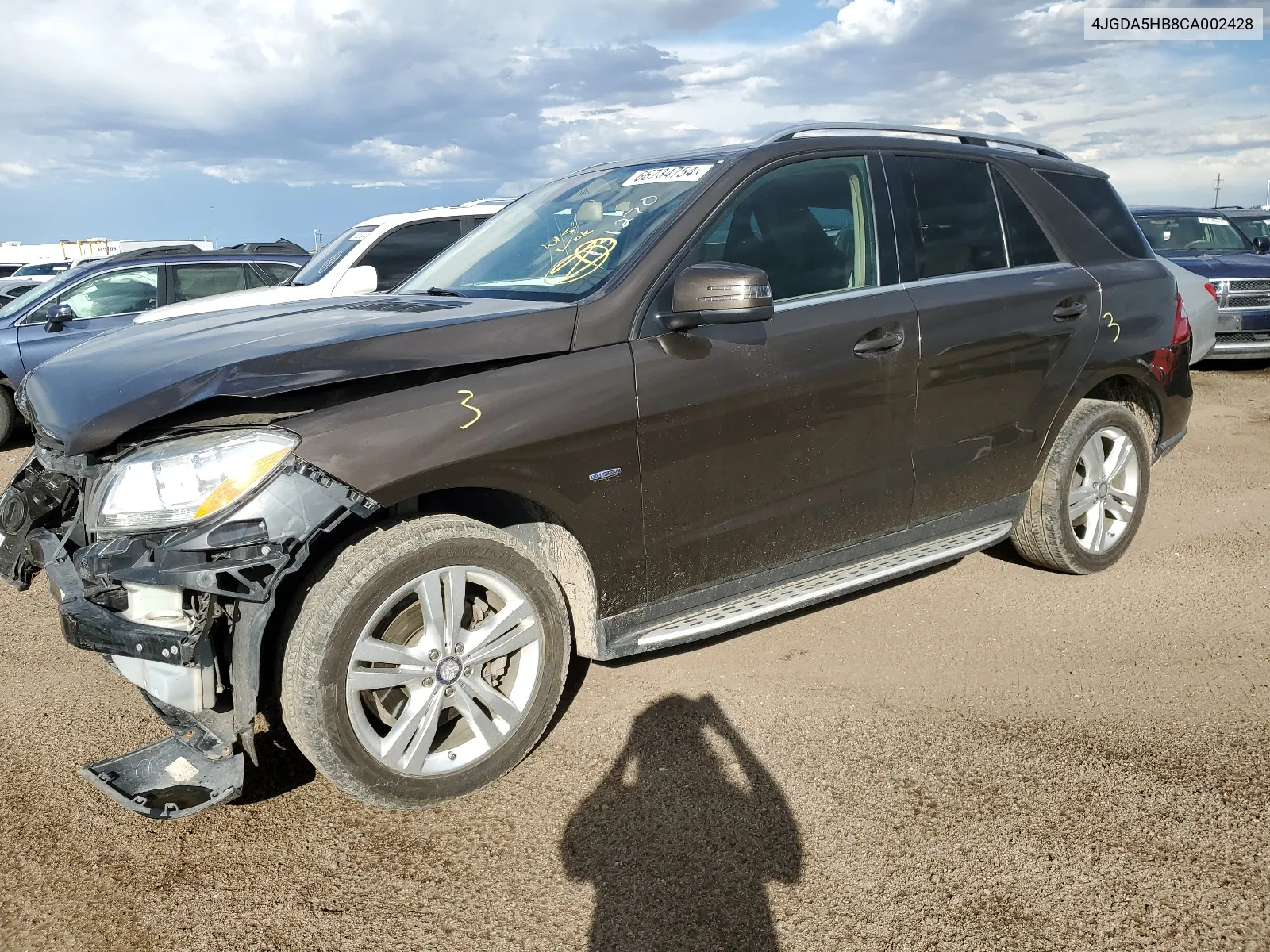 2012 Mercedes-Benz Ml 350 4Matic VIN: 4JGDA5HB8CA002428 Lot: 66734754