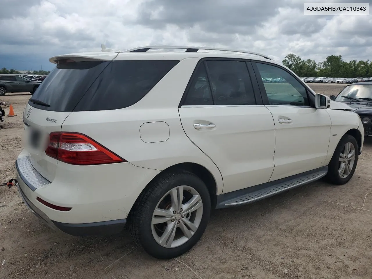 2012 Mercedes-Benz Ml 350 4Matic VIN: 4JGDA5HB7CA010343 Lot: 70474174