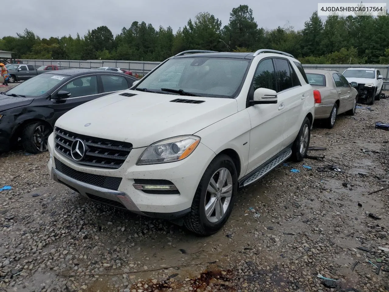 2012 Mercedes-Benz Ml 350 4Matic VIN: 4JGDA5HB3CA017564 Lot: 70853474