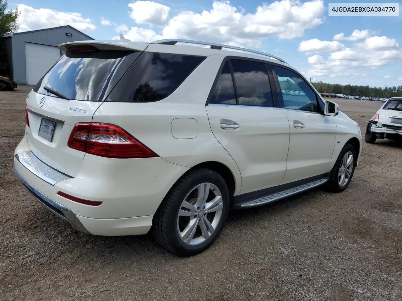 2012 Mercedes-Benz Ml 350 Bluetec VIN: 4JGDA2EBXCA034770 Lot: 71025784