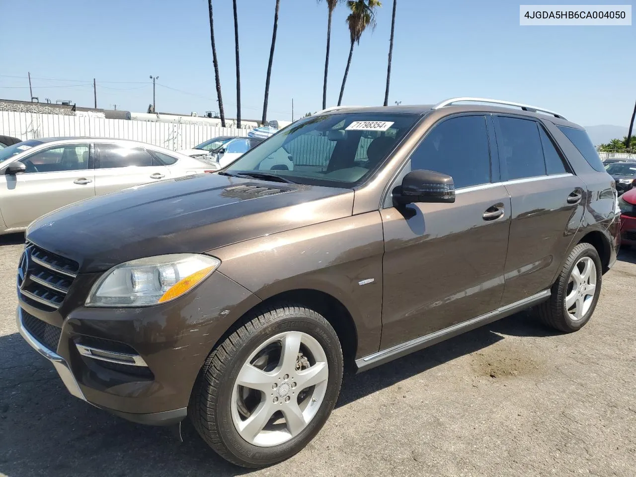 2012 Mercedes-Benz Ml 350 4Matic VIN: 4JGDA5HB6CA004050 Lot: 71798354