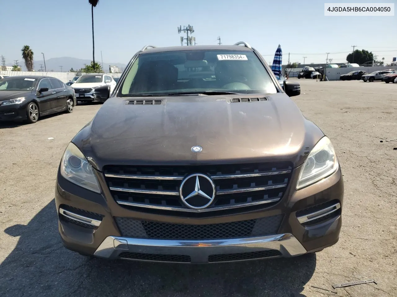 2012 Mercedes-Benz Ml 350 4Matic VIN: 4JGDA5HB6CA004050 Lot: 71798354