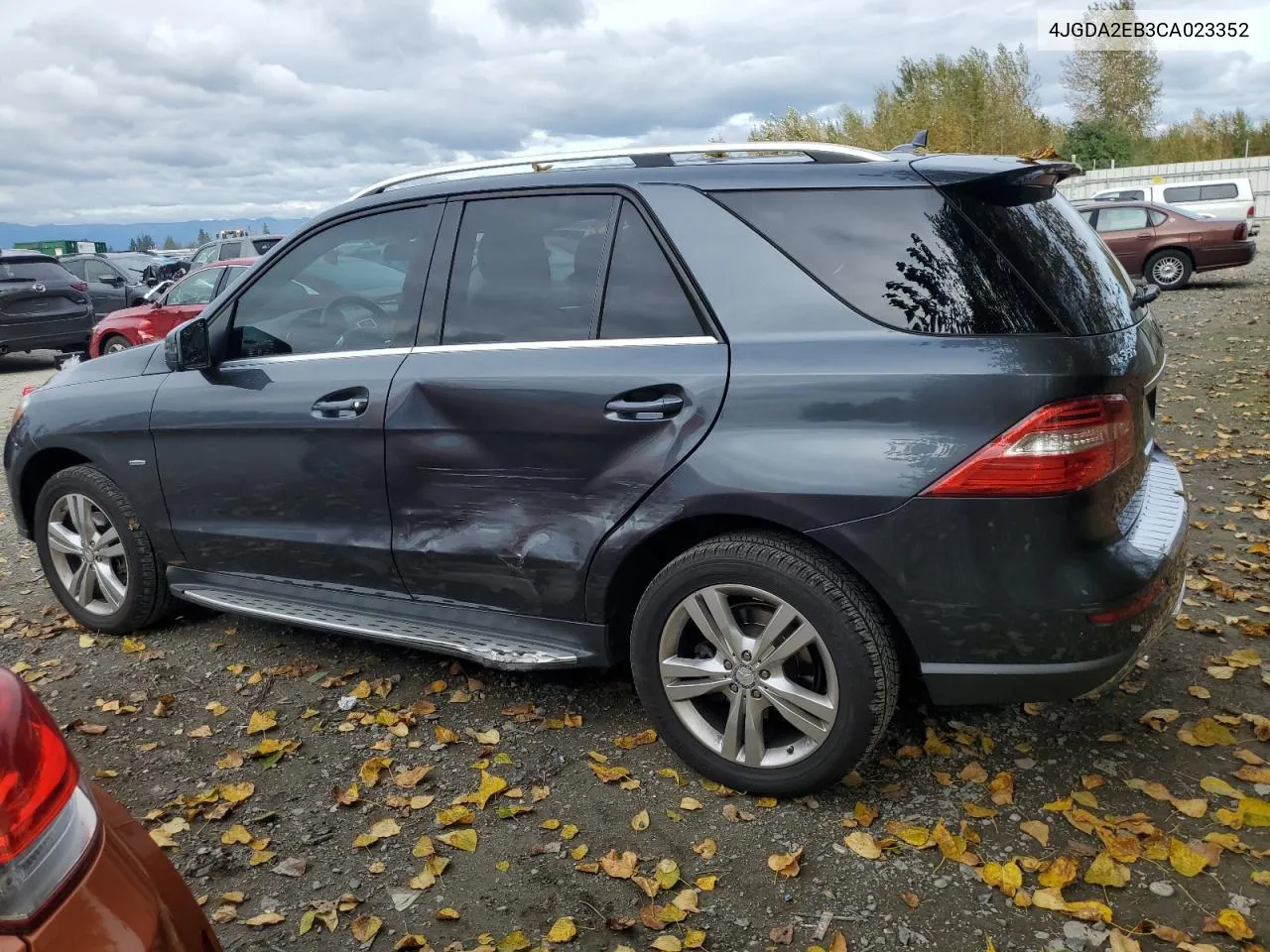 2012 Mercedes-Benz Ml 350 Bluetec VIN: 4JGDA2EB3CA023352 Lot: 72084104