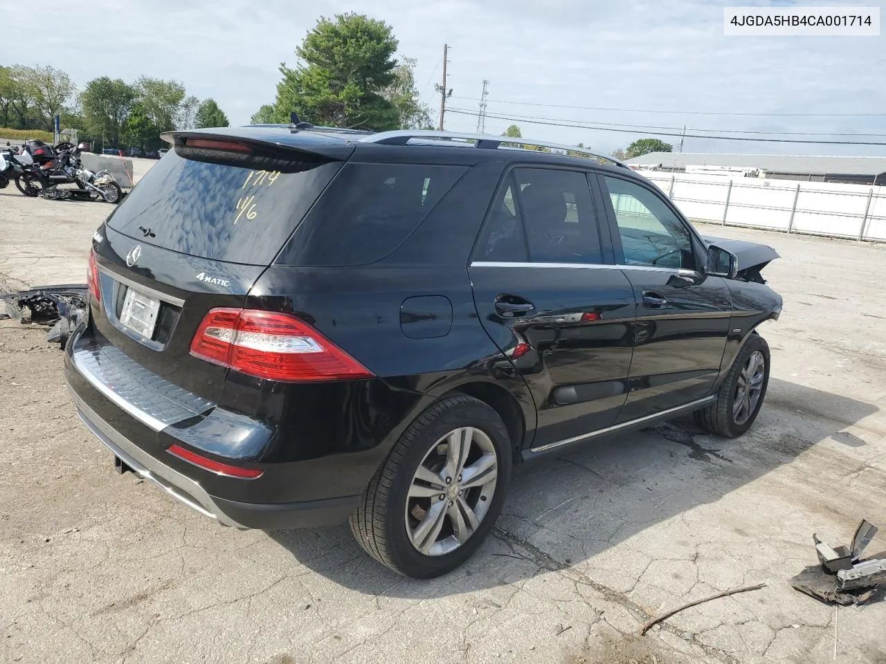 2012 Mercedes-Benz Ml 350 4Matic VIN: 4JGDA5HB4CA001714 Lot: 72532424