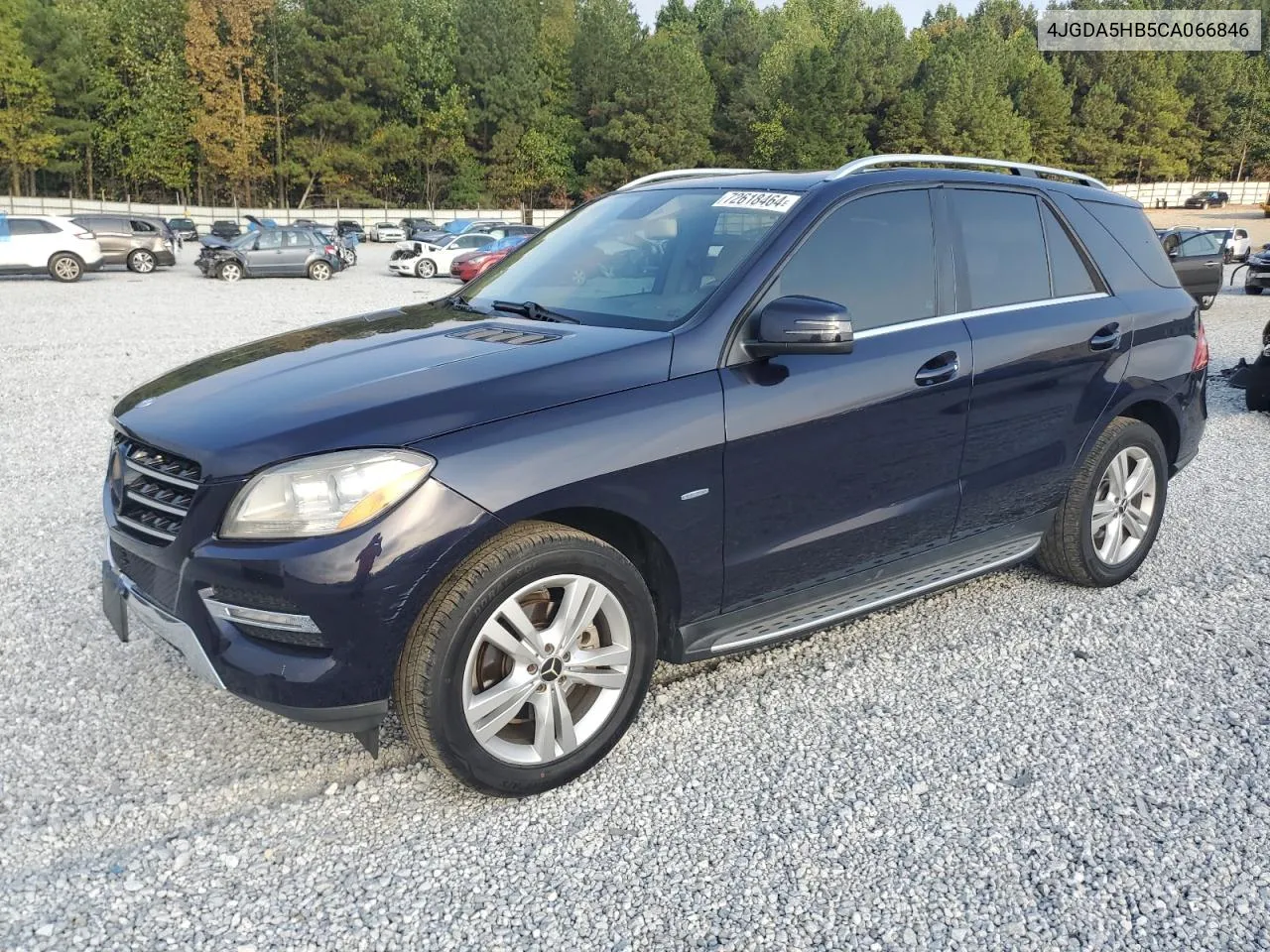 2012 Mercedes-Benz Ml 350 4Matic VIN: 4JGDA5HB5CA066846 Lot: 72618464