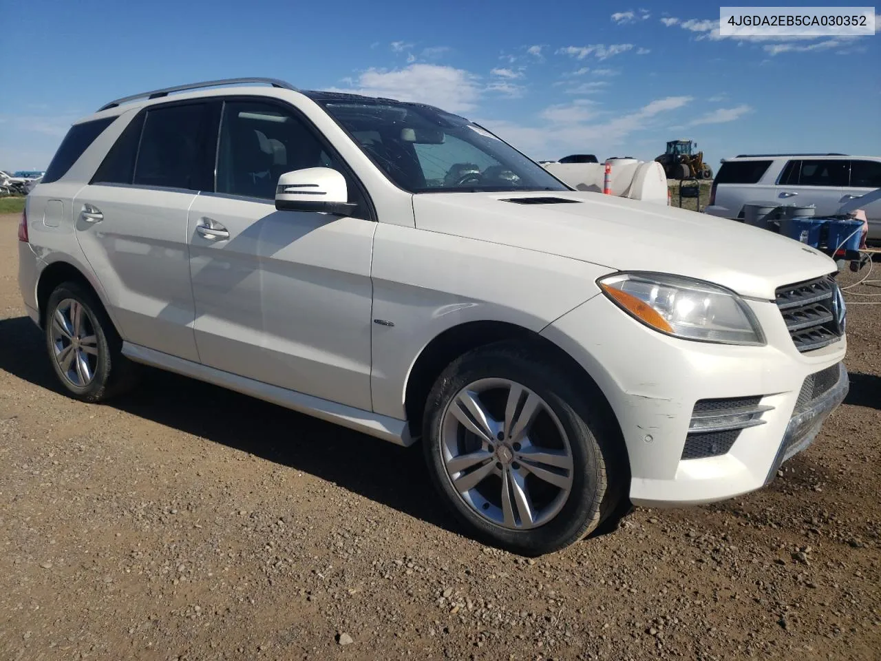 2012 Mercedes-Benz Ml 350 Bluetec VIN: 4JGDA2EB5CA030352 Lot: 72970124