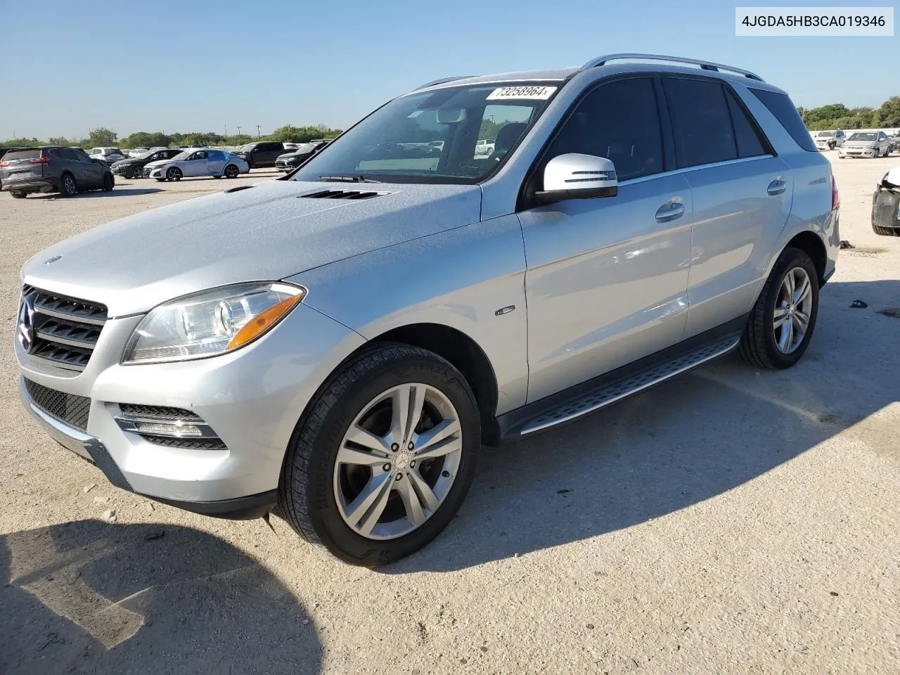 2012 Mercedes-Benz Ml 350 4Matic VIN: 4JGDA5HB3CA019346 Lot: 73258964