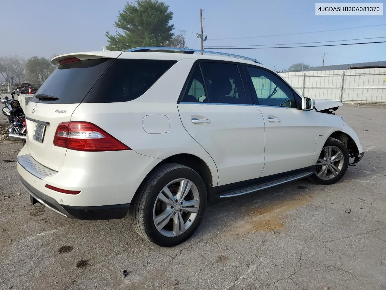 2012 Mercedes-Benz Ml 350 4Matic VIN: 4JGDA5HB2CA081370 Lot: 73815144