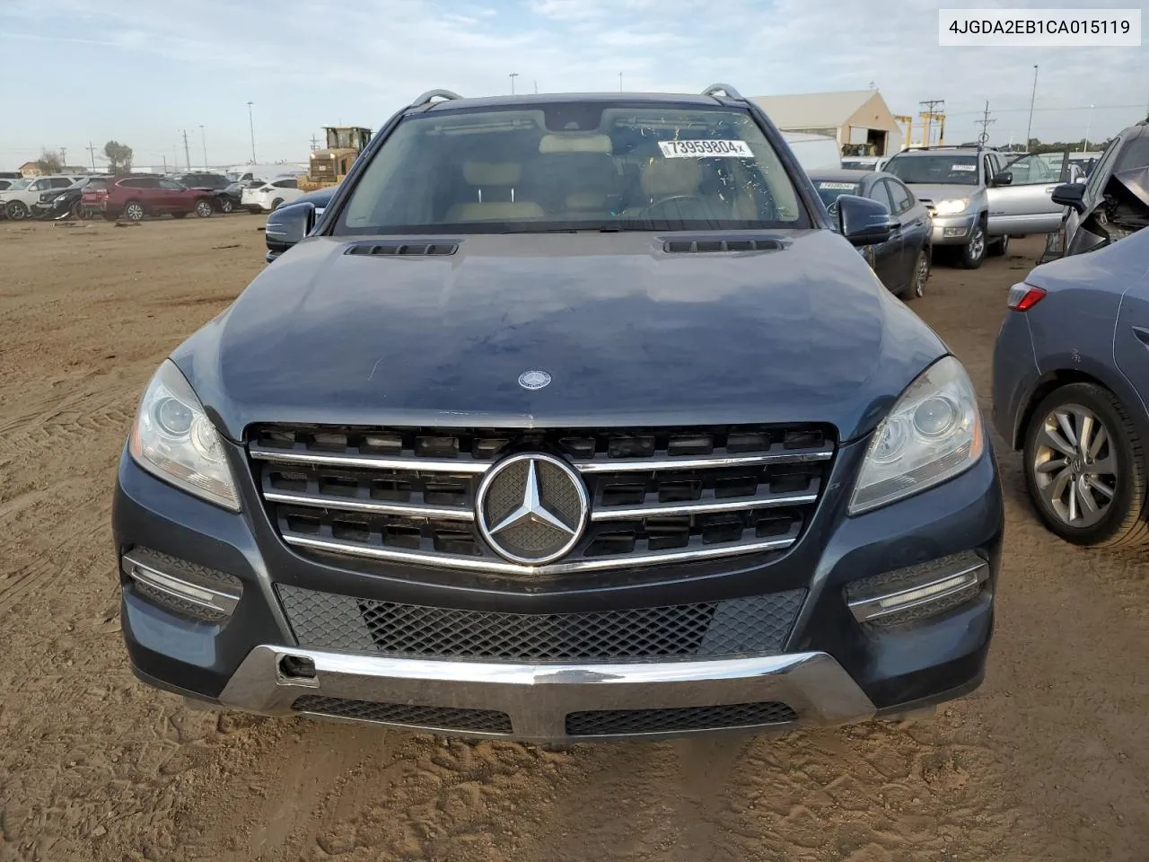 2012 Mercedes-Benz Ml 350 Bluetec VIN: 4JGDA2EB1CA015119 Lot: 73959804