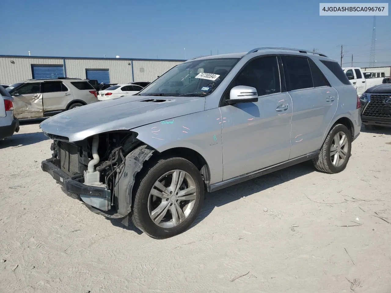 2012 Mercedes-Benz Ml 350 4Matic VIN: 4JGDA5HB5CA096767 Lot: 74738594