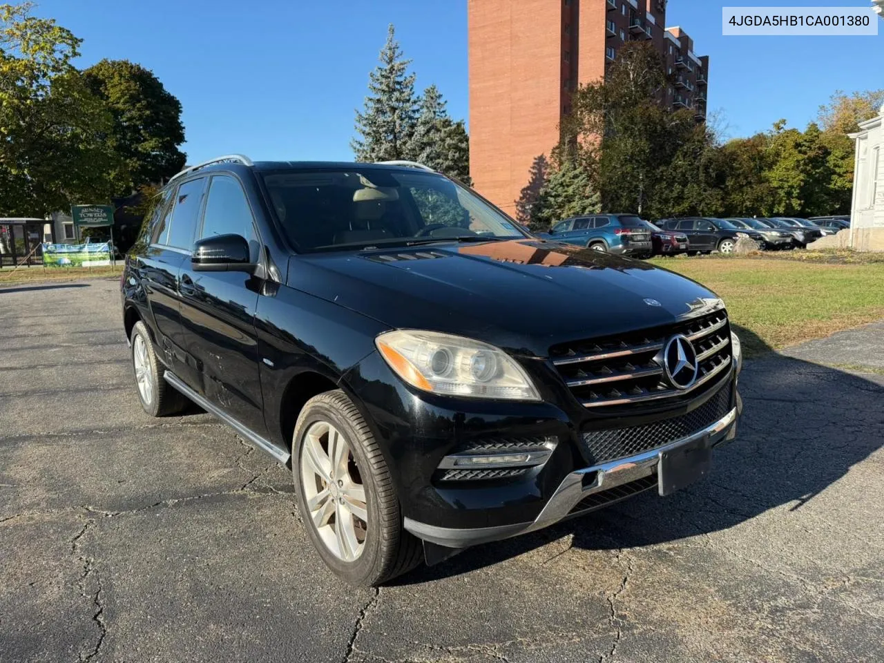 2012 Mercedes-Benz Ml 350 4Matic VIN: 4JGDA5HB1CA001380 Lot: 75615574